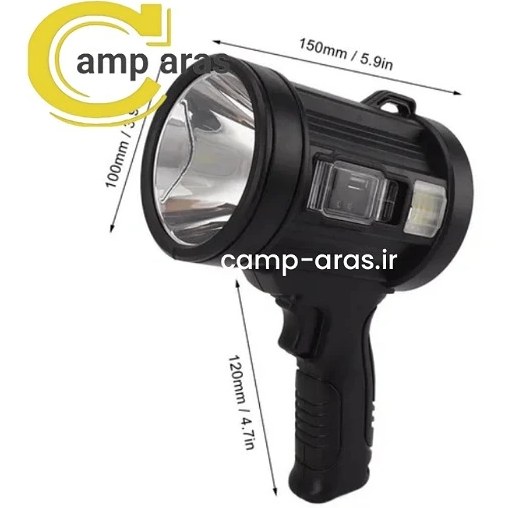 چراغ قوه و نورافکن شارژی خورشیدی مدل W5112 پاوربانک دار