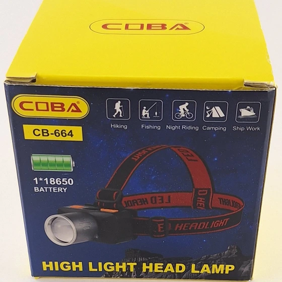 چراغ پیشانی LEDقابل شارژcoba-664