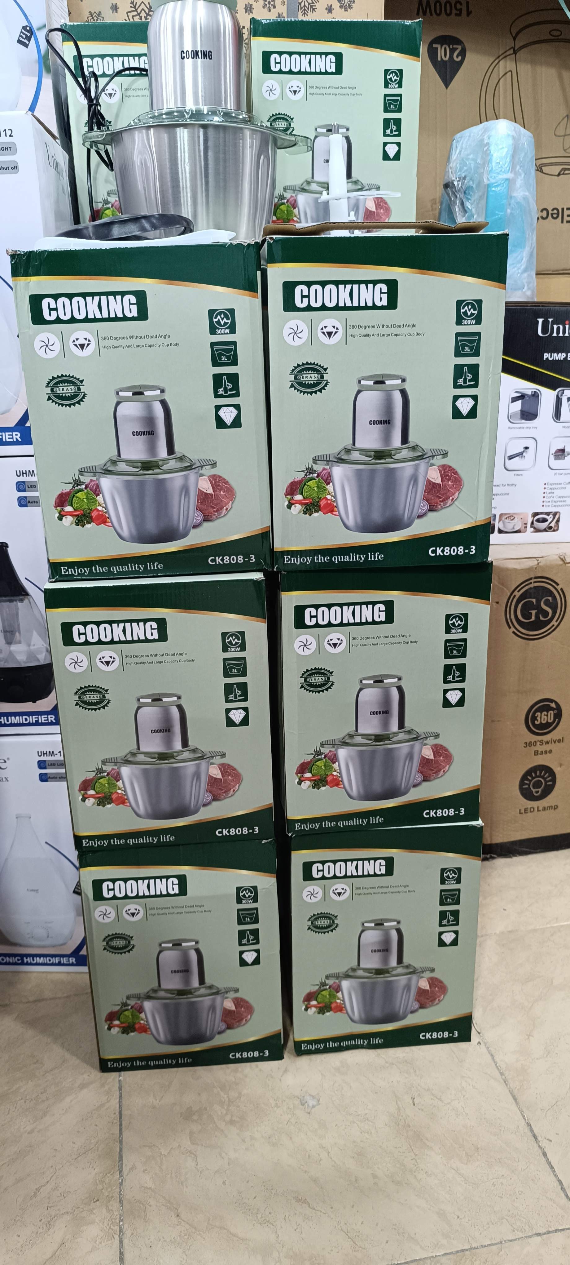 خردکن برقی کوکینگ مدل CK808-3 ظرفیت ۳ لیتر با تیغه استیل ضدزنگ